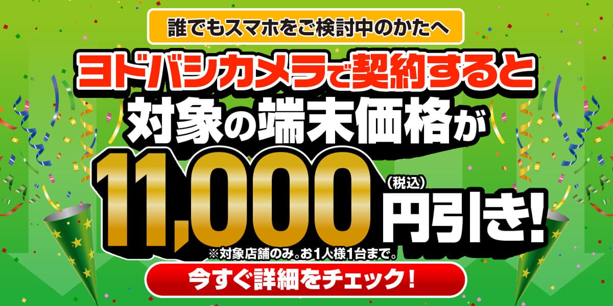 ヨドバシで契約すると10,000円引き
